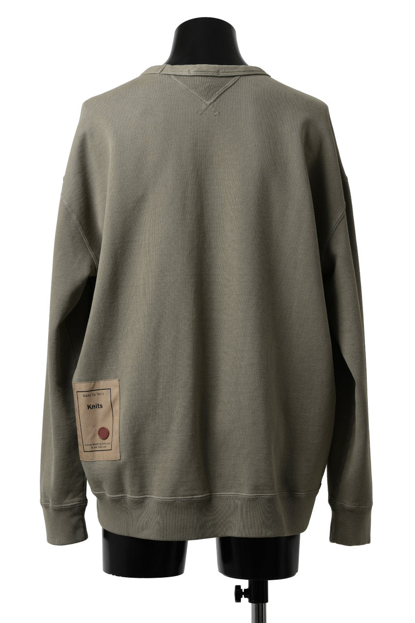 画像をギャラリービューアに読み込む, Ten c COTTON JERSEY SWEAT SHIRT / GARMENT DYED (ASH GRAY)