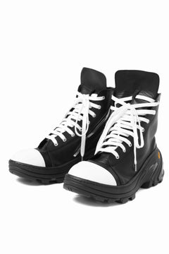 Load image into Gallery viewer, A.F ARTEFACT x Portaille LACE & BIAS ZIP ALEXANDER BOOTS / WAXED HORSE LEAHER (BLACK x WHITE)