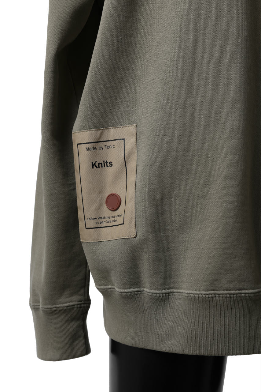 画像をギャラリービューアに読み込む, Ten c COTTON JERSEY SWEAT SHIRT / GARMENT DYED (ASH GRAY)
