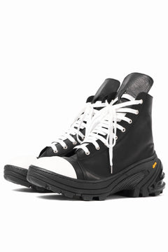 Load image into Gallery viewer, A.F ARTEFACT x Portaille LACE & BIAS ZIP ALEXANDER BOOTS / WAXED HORSE LEAHER (BLACK x WHITE)