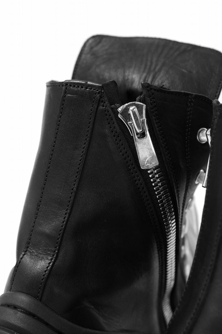 Load image into Gallery viewer, A.F ARTEFACT x Portaille LACE & BIAS ZIP ALEXANDER BOOTS / WAXED HORSE LEAHER (BLACK x WHITE)