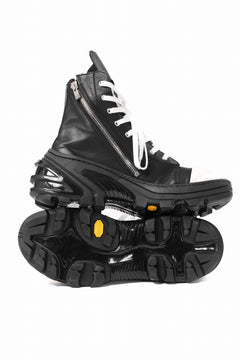 Load image into Gallery viewer, A.F ARTEFACT x Portaille LACE & BIAS ZIP ALEXANDER BOOTS / WAXED HORSE LEAHER (BLACK x WHITE)