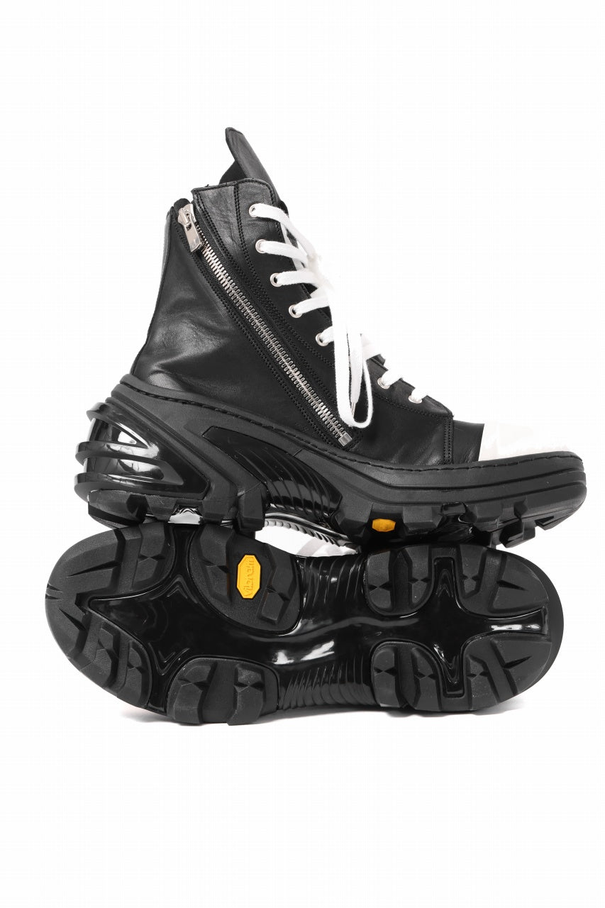 Load image into Gallery viewer, A.F ARTEFACT x Portaille LACE & BIAS ZIP ALEXANDER BOOTS / WAXED HORSE LEAHER (BLACK x WHITE)