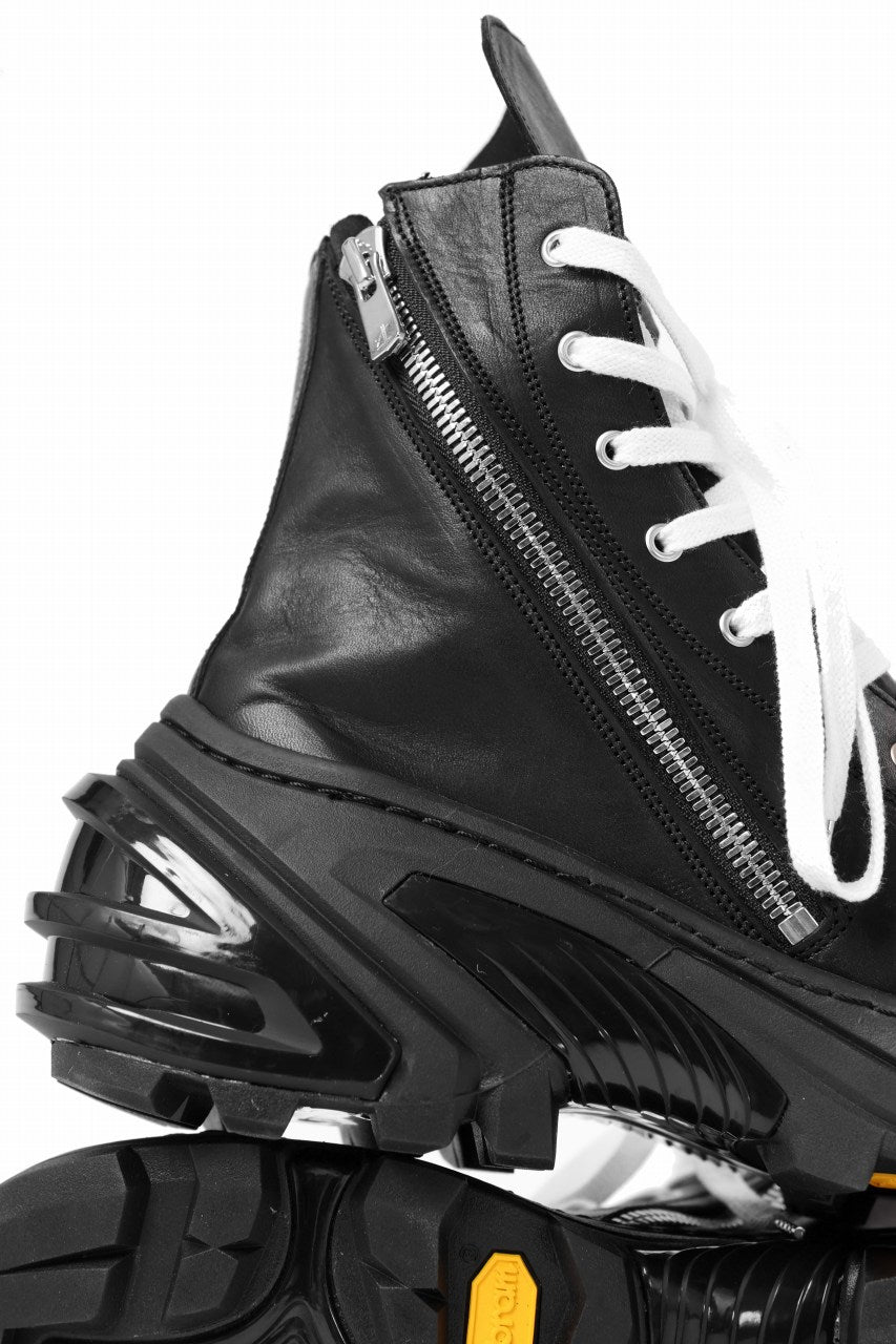 Load image into Gallery viewer, A.F ARTEFACT x Portaille LACE & BIAS ZIP ALEXANDER BOOTS / WAXED HORSE LEAHER (BLACK x WHITE)