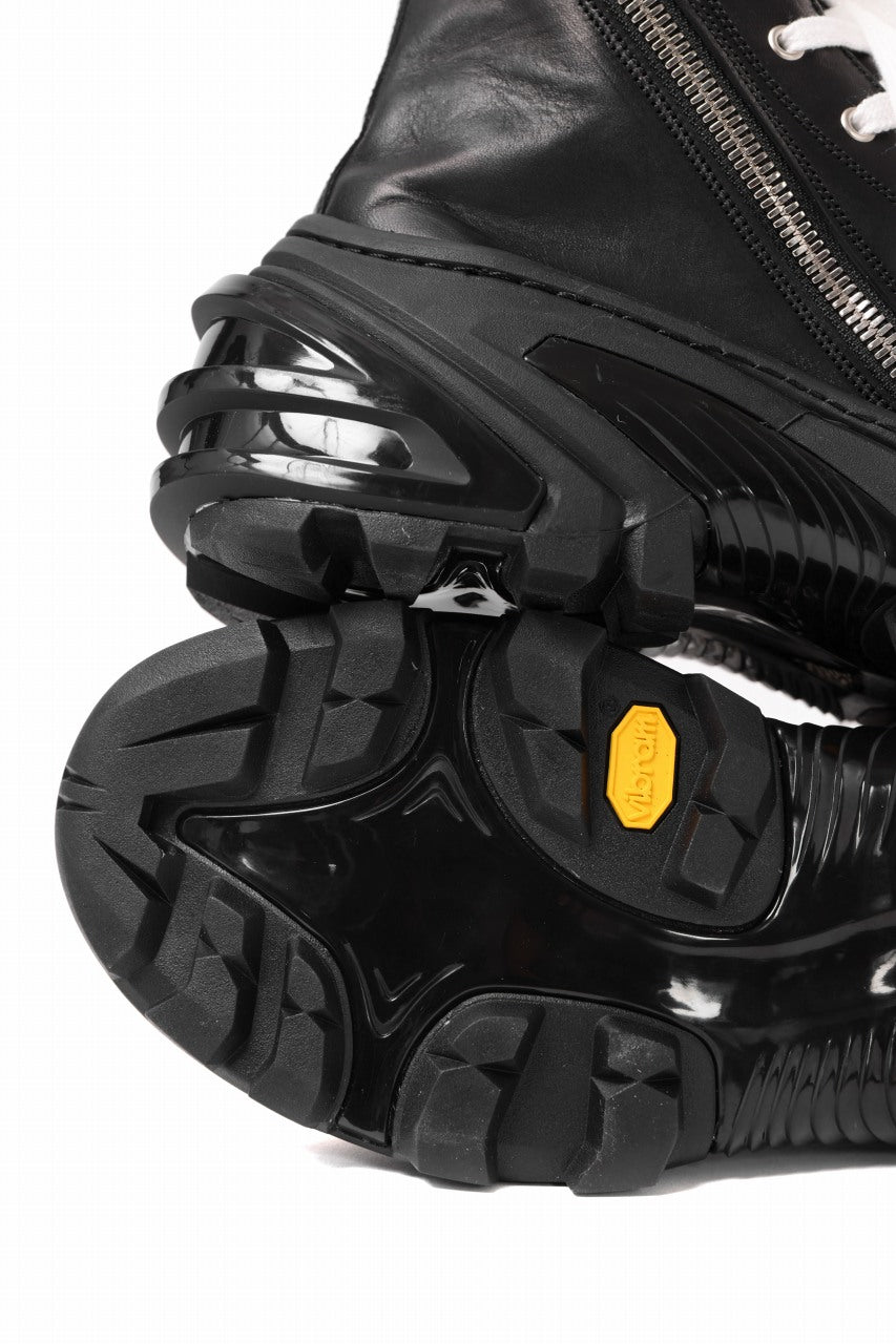 Load image into Gallery viewer, A.F ARTEFACT x Portaille LACE & BIAS ZIP ALEXANDER BOOTS / WAXED HORSE LEAHER (BLACK x WHITE)