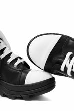 Load image into Gallery viewer, A.F ARTEFACT x Portaille LACE & BIAS ZIP ALEXANDER BOOTS / WAXED HORSE LEAHER (BLACK x WHITE)