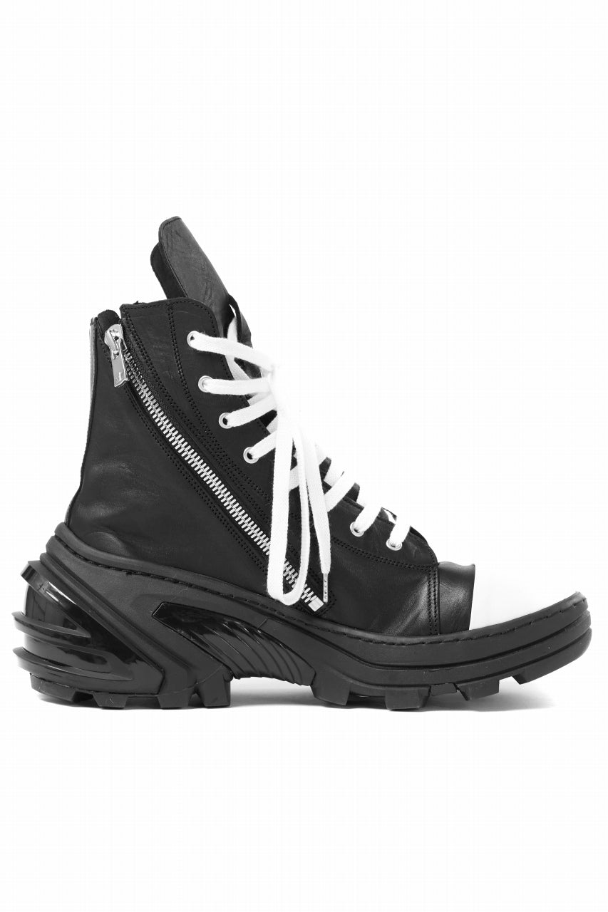 Load image into Gallery viewer, A.F ARTEFACT x Portaille LACE & BIAS ZIP ALEXANDER BOOTS / WAXED HORSE LEAHER (BLACK x WHITE)