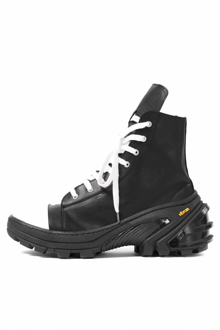 Load image into Gallery viewer, A.F ARTEFACT x Portaille LACE & BIAS ZIP ALEXANDER BOOTS / WAXED HORSE LEAHER (BLACK x WHITE)