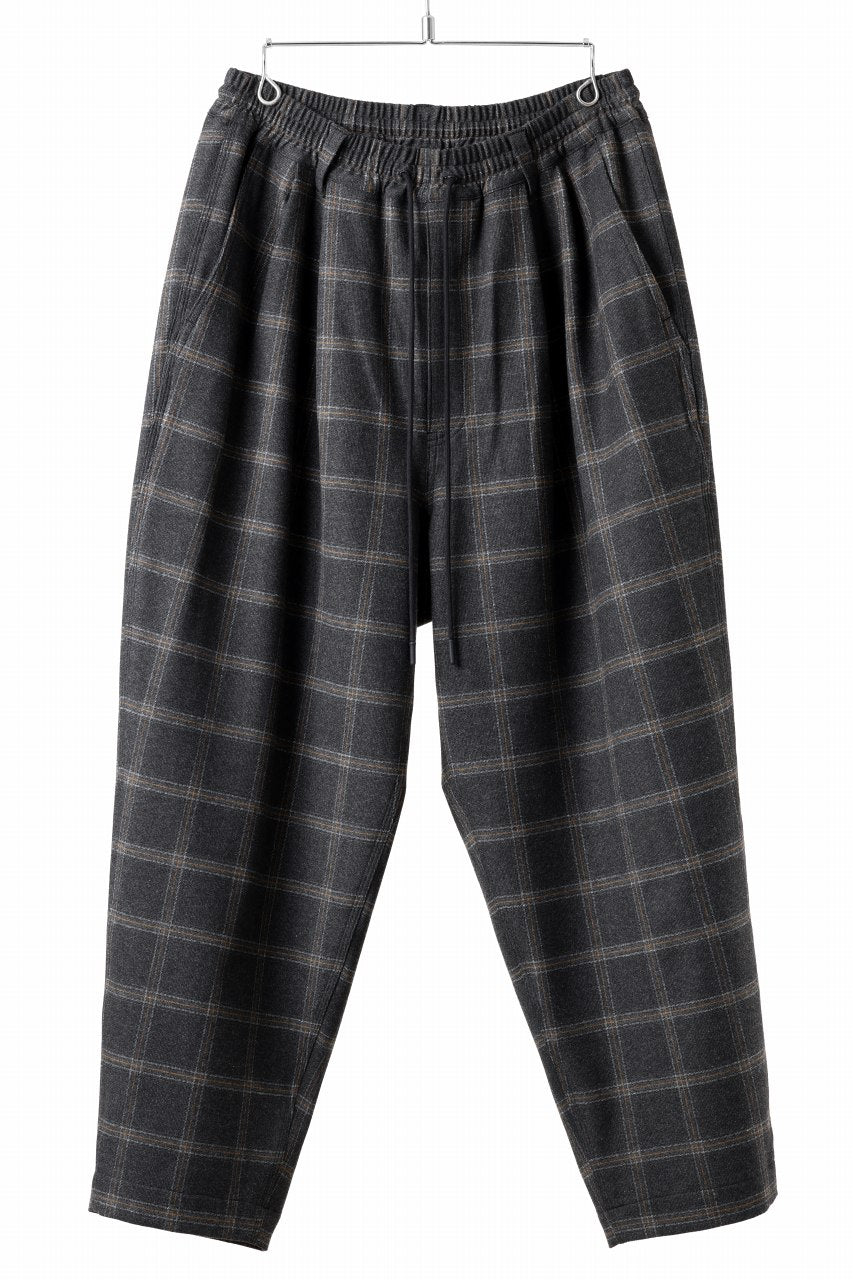 画像をギャラリービューアに読み込む, N/07 exclusive EASY WAIST TAPERED PANTS / T/R DOUBLE SIDE BRUSHED 2WAY STRETCH (CHECK)