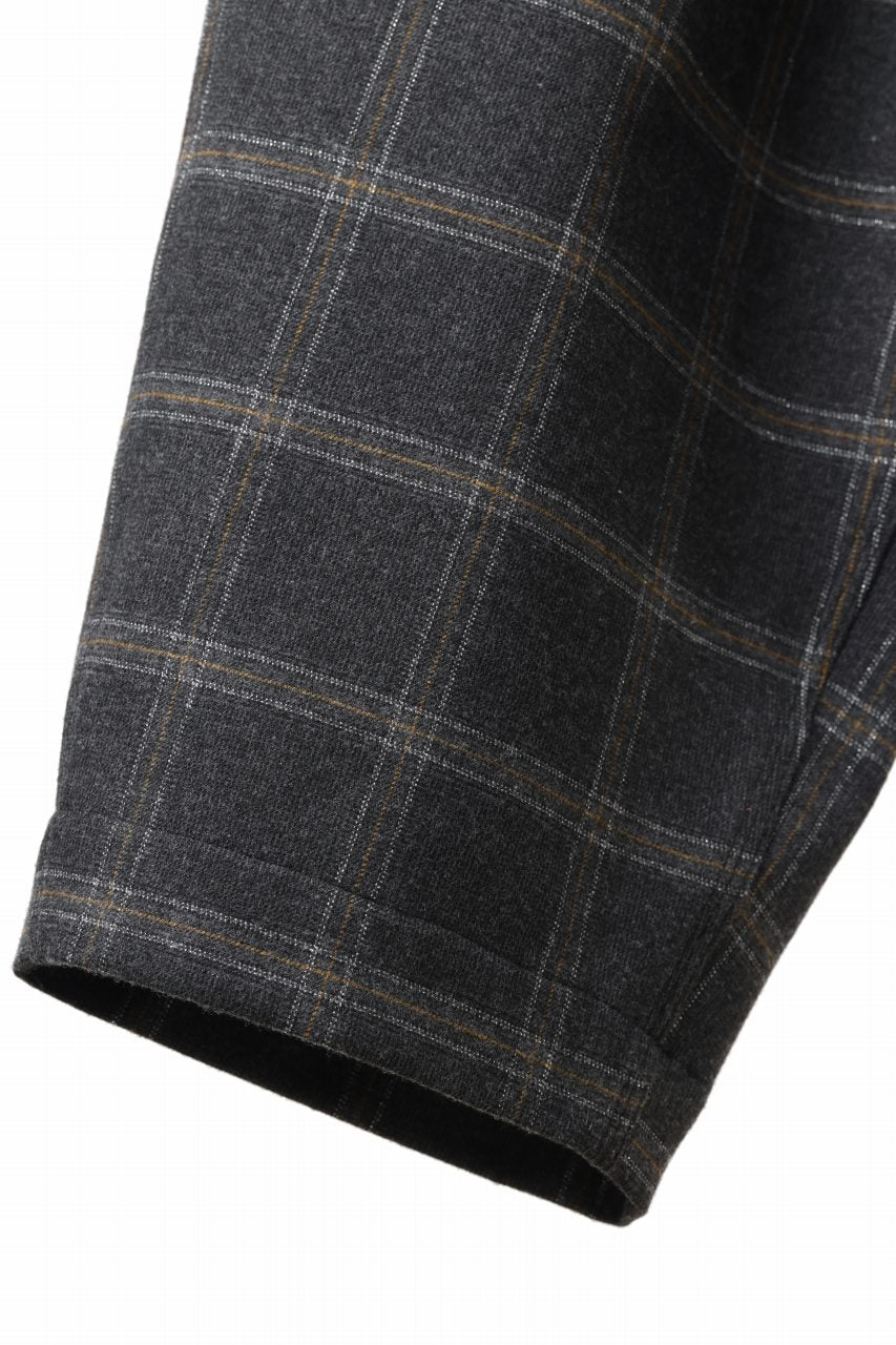 画像をギャラリービューアに読み込む, N/07 exclusive EASY WAIST TAPERED PANTS / T/R DOUBLE SIDE BRUSHED 2WAY STRETCH (CHECK)