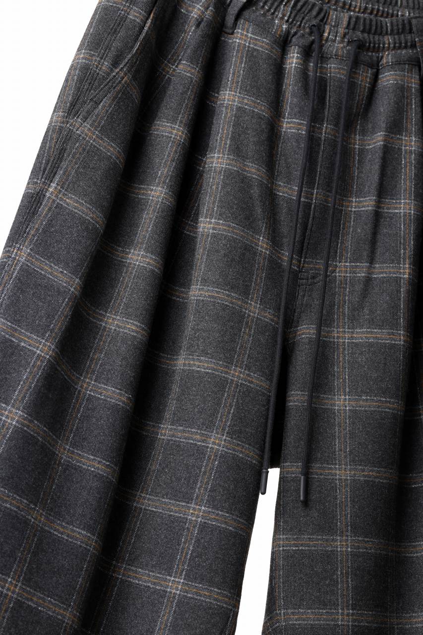 画像をギャラリービューアに読み込む, N/07 exclusive EASY WAIST TAPERED PANTS / T/R DOUBLE SIDE BRUSHED 2WAY STRETCH (CHECK)