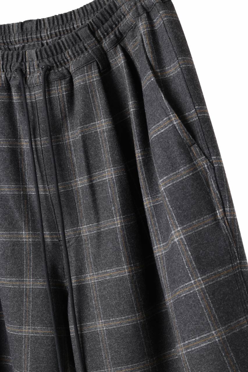 画像をギャラリービューアに読み込む, N/07 exclusive EASY WAIST TAPERED PANTS / T/R DOUBLE SIDE BRUSHED 2WAY STRETCH (CHECK)