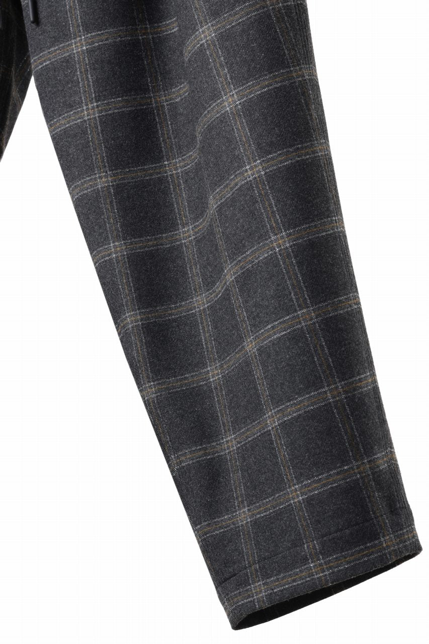 画像をギャラリービューアに読み込む, N/07 exclusive EASY WAIST TAPERED PANTS / T/R DOUBLE SIDE BRUSHED 2WAY STRETCH (CHECK)