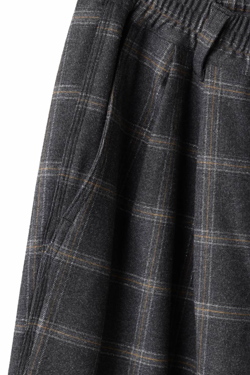 画像をギャラリービューアに読み込む, N/07 exclusive EASY WAIST TAPERED PANTS / T/R DOUBLE SIDE BRUSHED 2WAY STRETCH (CHECK)