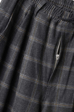 画像をギャラリービューアに読み込む, N/07 exclusive EASY WAIST TAPERED PANTS / T/R DOUBLE SIDE BRUSHED 2WAY STRETCH (CHECK)