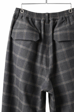 画像をギャラリービューアに読み込む, N/07 exclusive EASY WAIST TAPERED PANTS / T/R DOUBLE SIDE BRUSHED 2WAY STRETCH (CHECK)