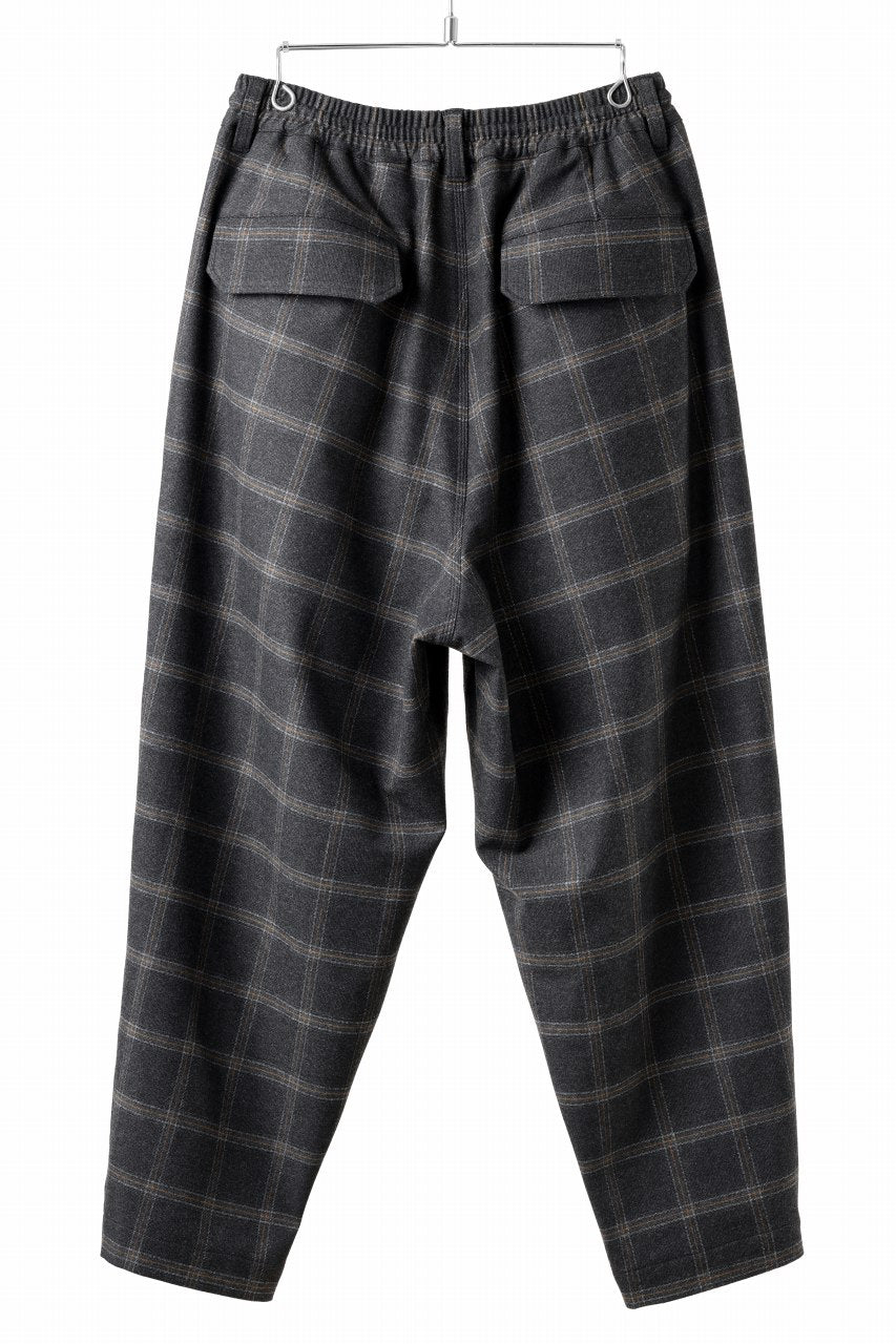 画像をギャラリービューアに読み込む, N/07 exclusive EASY WAIST TAPERED PANTS / T/R DOUBLE SIDE BRUSHED 2WAY STRETCH (CHECK)