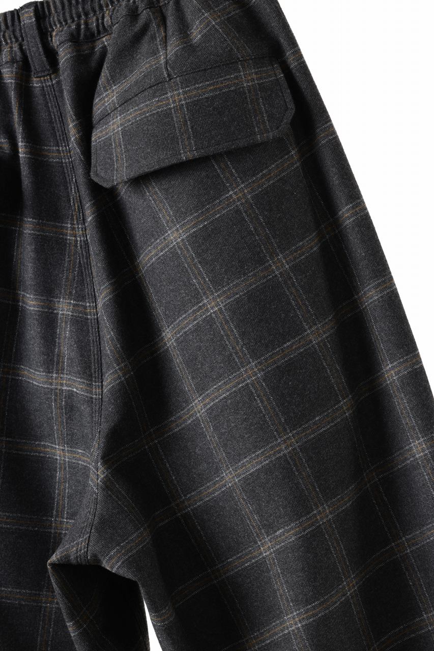 画像をギャラリービューアに読み込む, N/07 exclusive EASY WAIST TAPERED PANTS / T/R DOUBLE SIDE BRUSHED 2WAY STRETCH (CHECK)