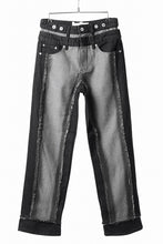 Load image into Gallery viewer, Feng Chen Wang RAW EDGE PATCHWORK TROUSERS (BLACK)