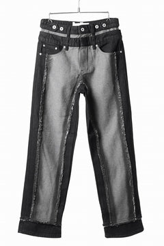 Load image into Gallery viewer, Feng Chen Wang RAW EDGE PATCHWORK TROUSERS (BLACK)