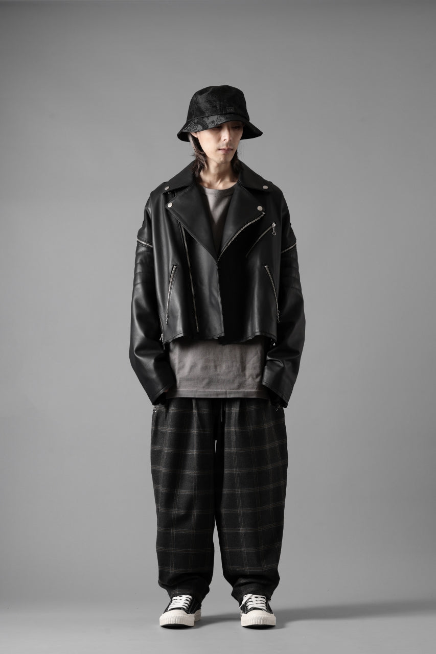 画像をギャラリービューアに読み込む, N/07 exclusive EASY WAIST TAPERED PANTS / T/R DOUBLE SIDE BRUSHED 2WAY STRETCH (CHECK)