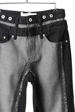 Load image into Gallery viewer, Feng Chen Wang RAW EDGE PATCHWORK TROUSERS (BLACK)