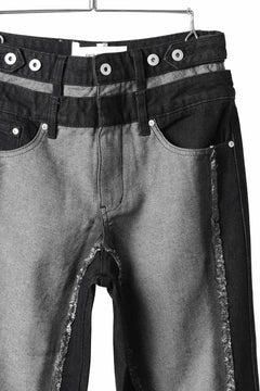 Load image into Gallery viewer, Feng Chen Wang RAW EDGE PATCHWORK TROUSERS (BLACK)