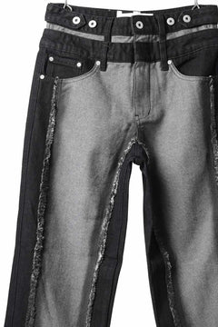 画像をギャラリービューアに読み込む, Feng Chen Wang RAW EDGE PATCHWORK TROUSERS (BLACK)