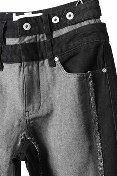 Load image into Gallery viewer, Feng Chen Wang RAW EDGE PATCHWORK TROUSERS (BLACK)