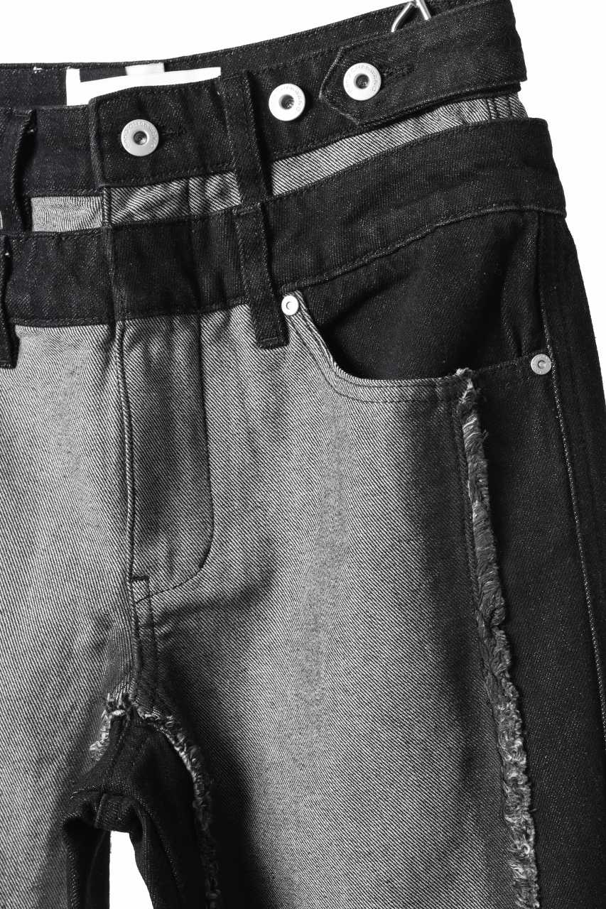 Load image into Gallery viewer, Feng Chen Wang RAW EDGE PATCHWORK TROUSERS (BLACK)