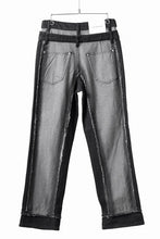 Load image into Gallery viewer, Feng Chen Wang RAW EDGE PATCHWORK TROUSERS (BLACK)