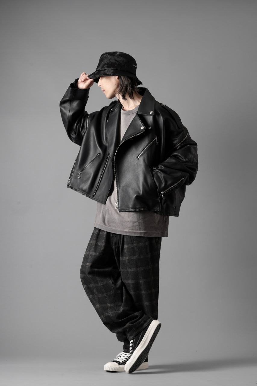 画像をギャラリービューアに読み込む, N/07 exclusive EASY WAIST TAPERED PANTS / T/R DOUBLE SIDE BRUSHED 2WAY STRETCH (CHECK)