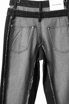 Load image into Gallery viewer, Feng Chen Wang RAW EDGE PATCHWORK TROUSERS (BLACK)
