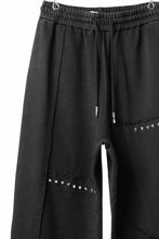 画像をギャラリービューアに読み込む, Feng Chen Wang PANELLED STRAIGHT SWEATPANTS (BLACK)