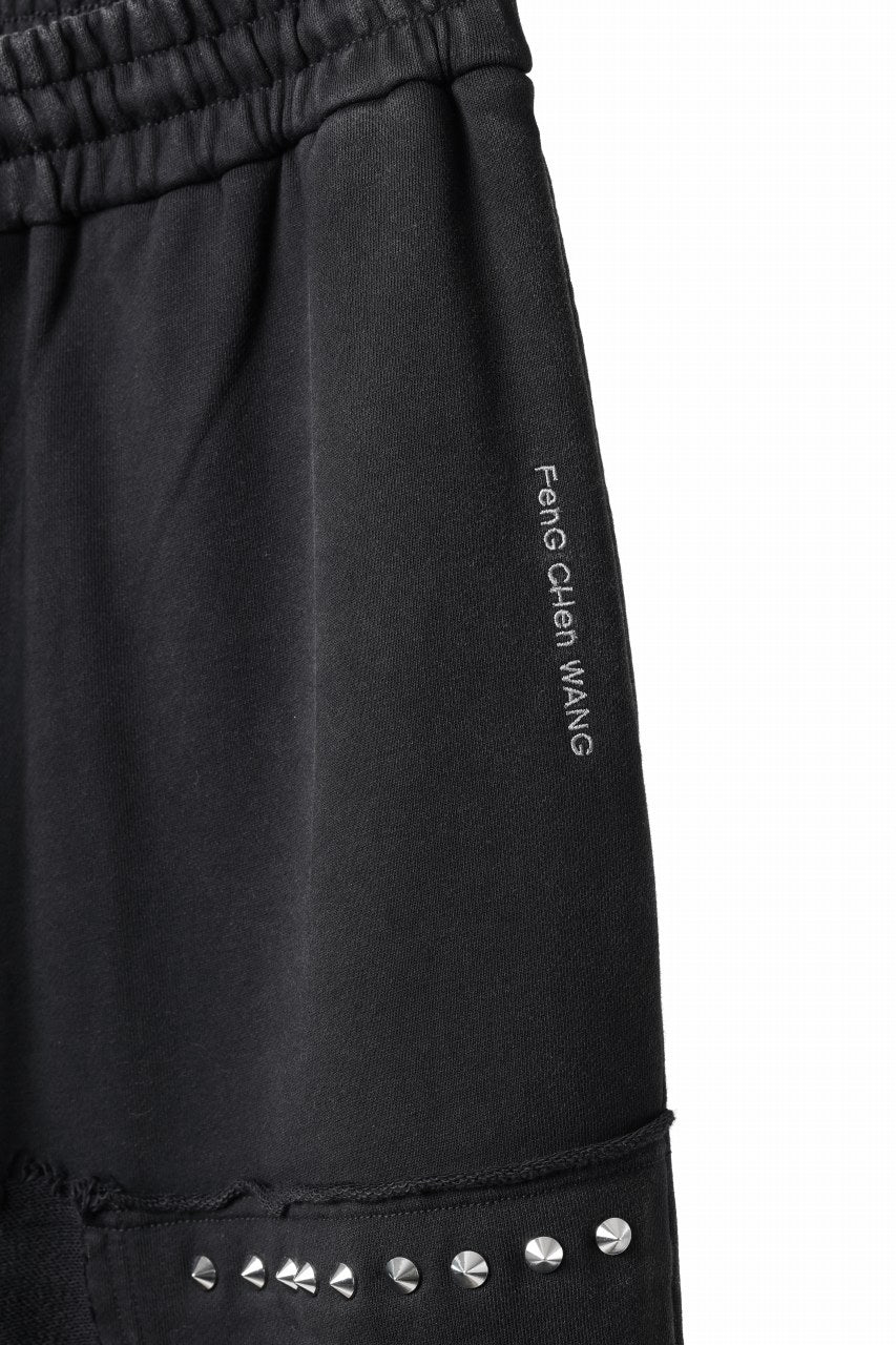 Load image into Gallery viewer, Feng Chen Wang PANELLED STRAIGHT SWEATPANTS (BLACK)