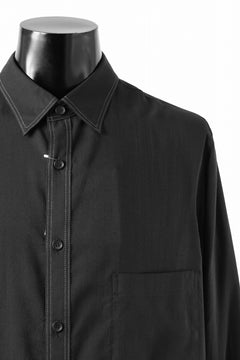 画像をギャラリービューアに読み込む, Y's for men DOUBLE STITCH SHIRT / CELLULOSE LAWN (BLACK)