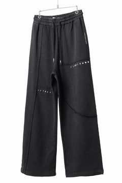 画像をギャラリービューアに読み込む, Feng Chen Wang PANELLED STRAIGHT SWEATPANTS (BLACK)