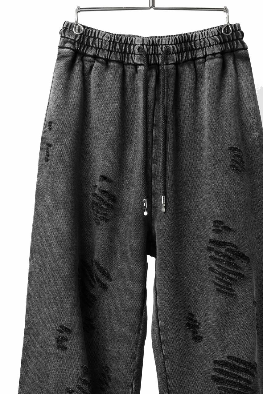 画像をギャラリービューアに読み込む, Feng Chen Wang GREY RIPPED JERSEY SWEATPANTS (GREY)