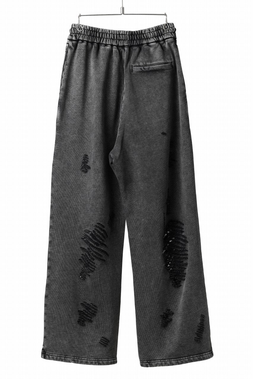 画像をギャラリービューアに読み込む, Feng Chen Wang GREY RIPPED JERSEY SWEATPANTS (GREY)