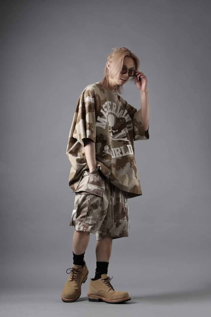 画像をギャラリービューアに読み込む, MASTERMIND WORLD JERSEY CAMO CARGO SHORTS (DESERT)