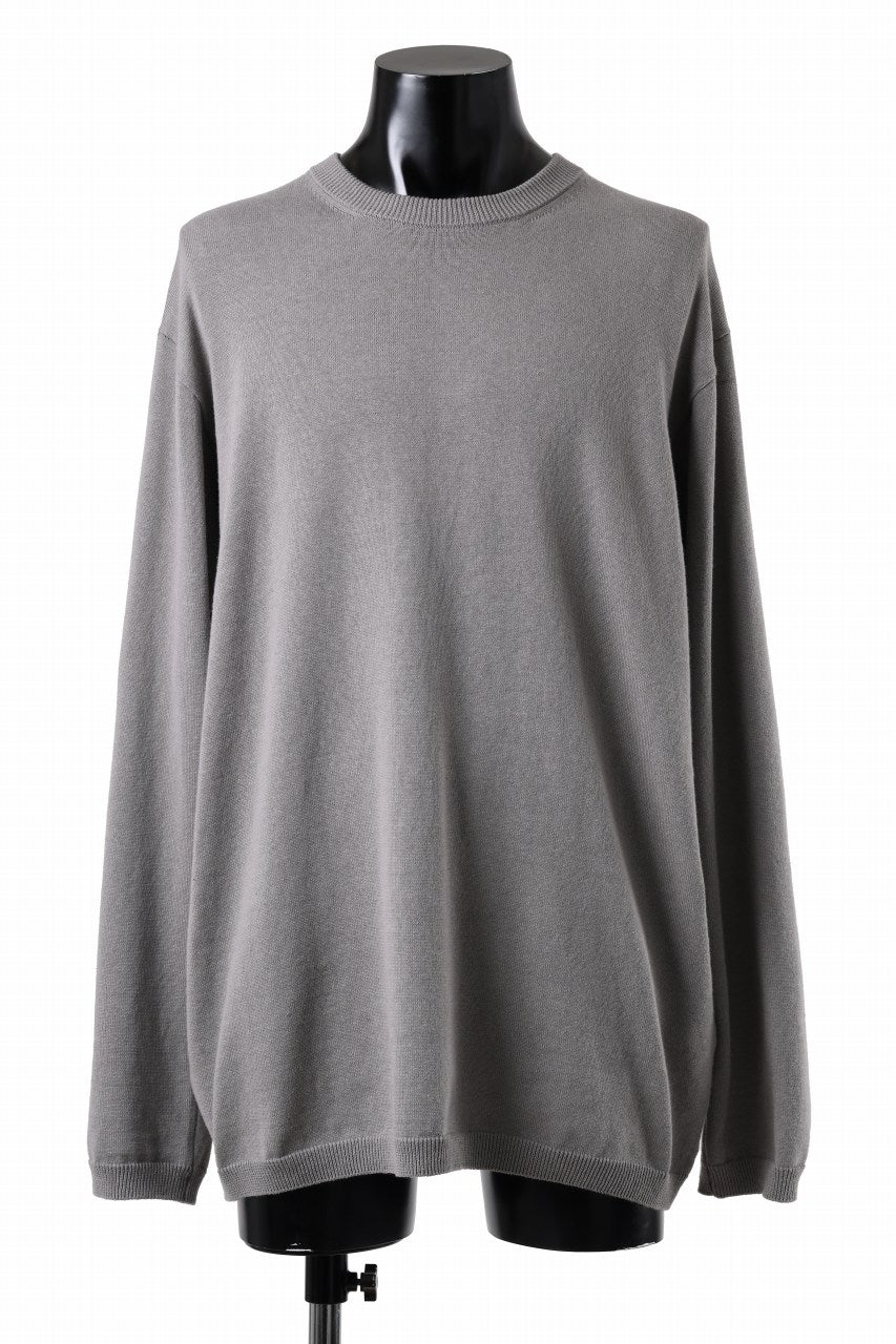 画像をギャラリービューアに読み込む, Y's for men SUMMER KNIT PULLOVER / 12G PLAIN STITCH (CHARCOAL)