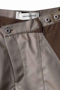 画像をギャラリービューアに読み込む, Feng Chen Wang PATCHWORK SHORTS (KHAKI/BROWN)