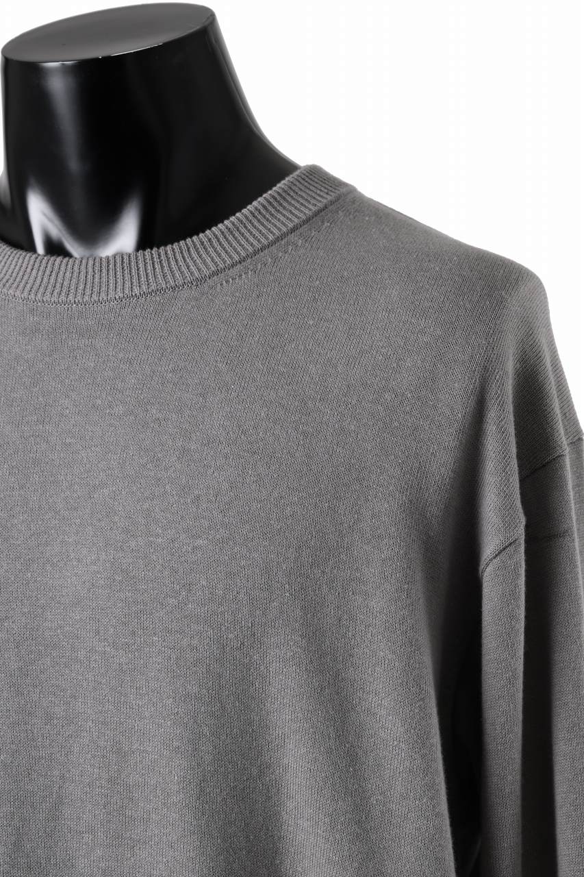 画像をギャラリービューアに読み込む, Y's for men SUMMER KNIT PULLOVER / 12G PLAIN STITCH (CHARCOAL)