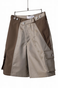 画像をギャラリービューアに読み込む, Feng Chen Wang PATCHWORK SHORTS (KHAKI/BROWN)