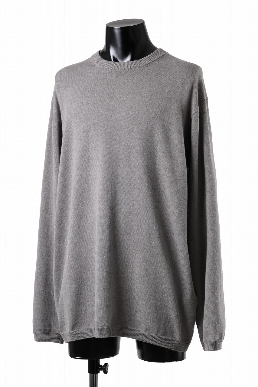 画像をギャラリービューアに読み込む, Y's for men SUMMER KNIT PULLOVER / 12G PLAIN STITCH (CHARCOAL)