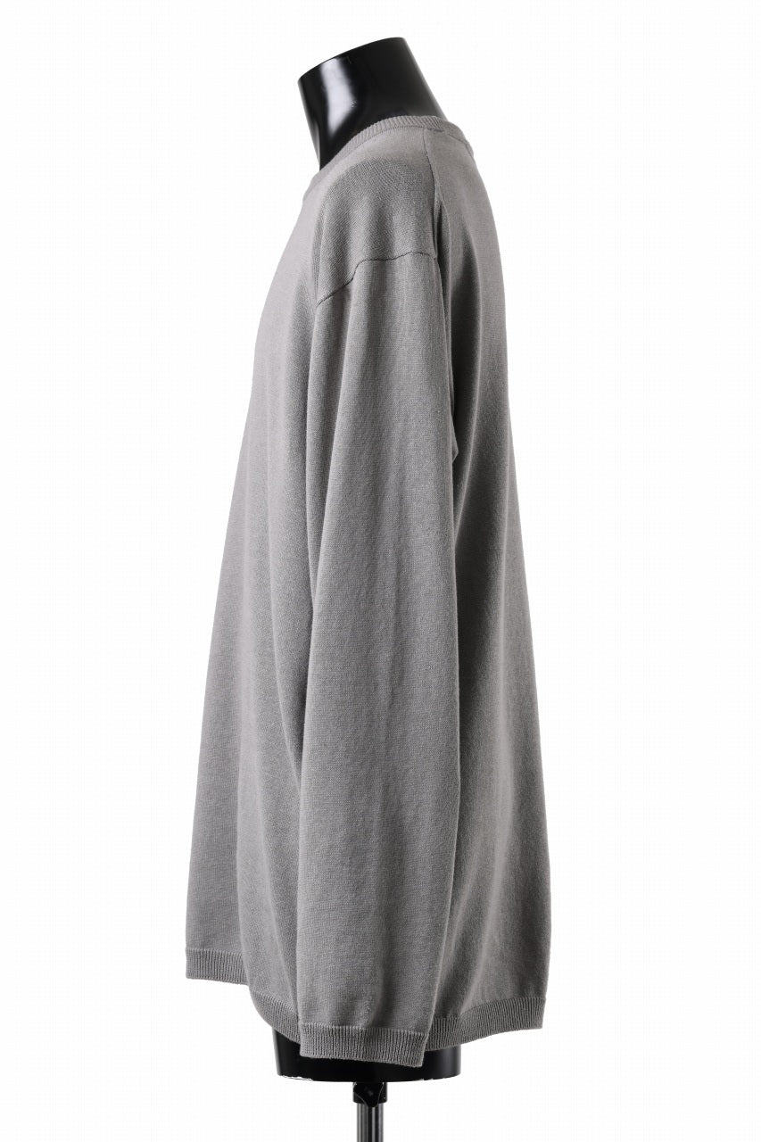 画像をギャラリービューアに読み込む, Y's for men SUMMER KNIT PULLOVER / 12G PLAIN STITCH (CHARCOAL)