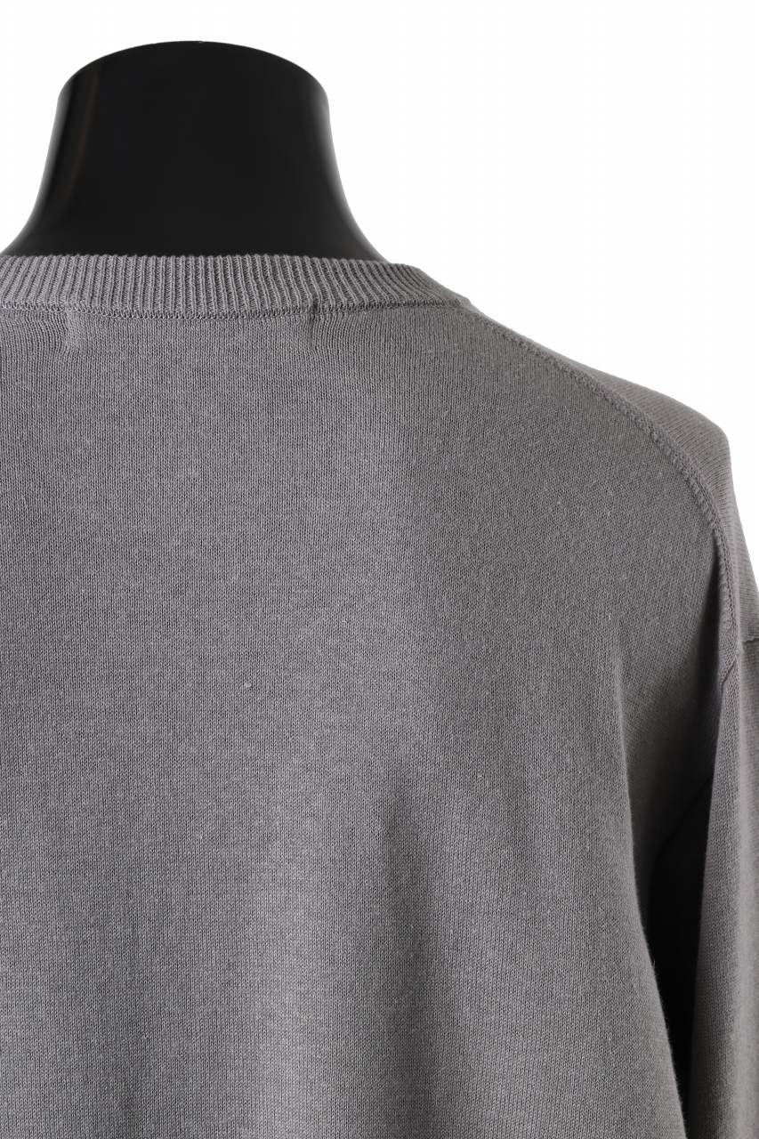 画像をギャラリービューアに読み込む, Y's for men SUMMER KNIT PULLOVER / 12G PLAIN STITCH (CHARCOAL)