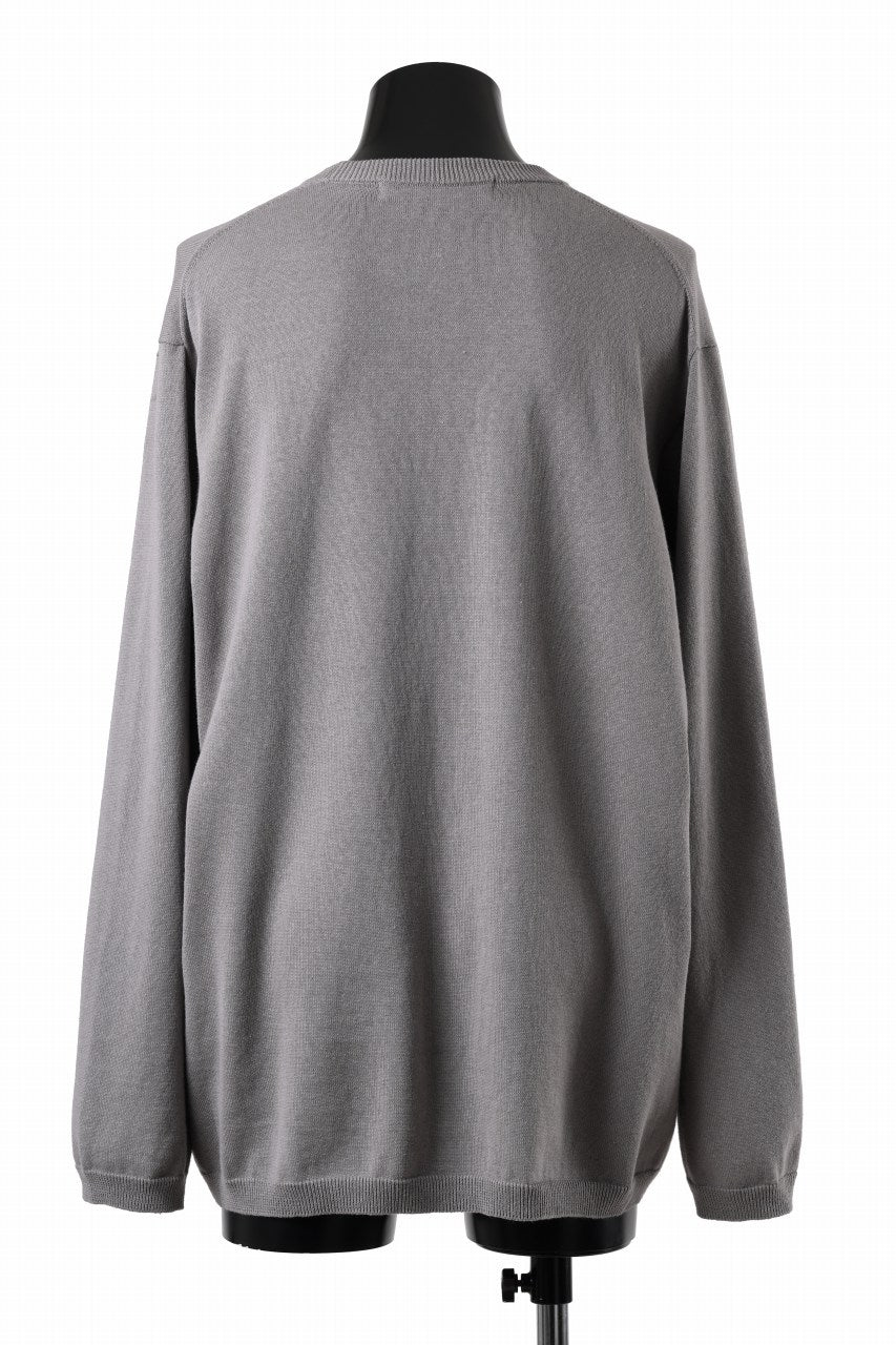 画像をギャラリービューアに読み込む, Y's for men SUMMER KNIT PULLOVER / 12G PLAIN STITCH (CHARCOAL)