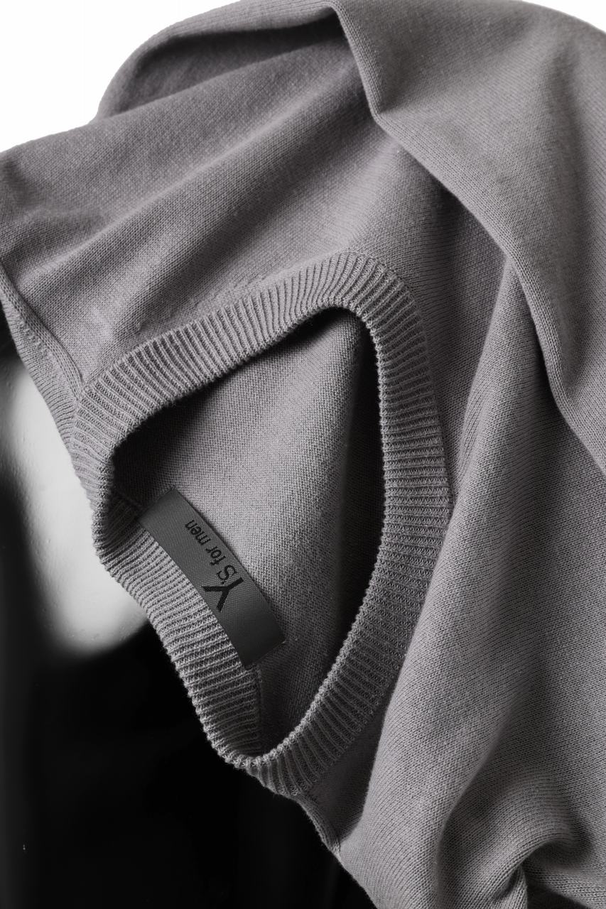 画像をギャラリービューアに読み込む, Y's for men SUMMER KNIT PULLOVER / 12G PLAIN STITCH (CHARCOAL)