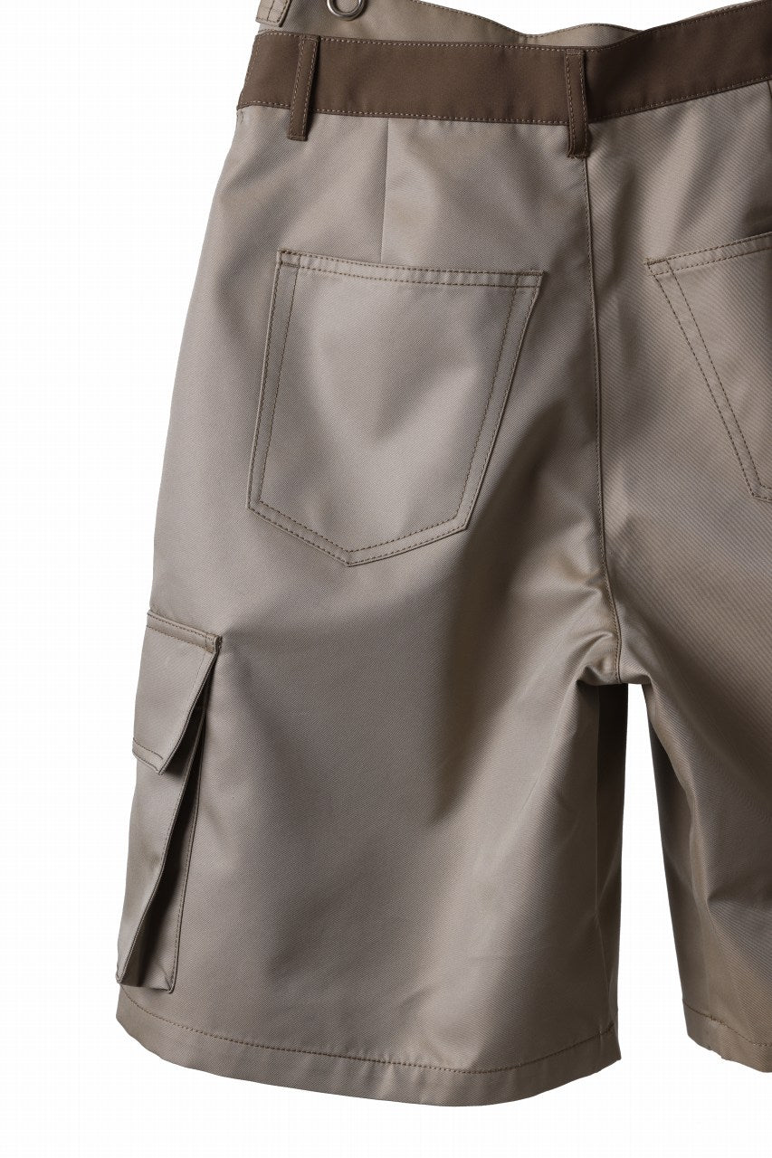 画像をギャラリービューアに読み込む, Feng Chen Wang PATCHWORK SHORTS (KHAKI/BROWN)